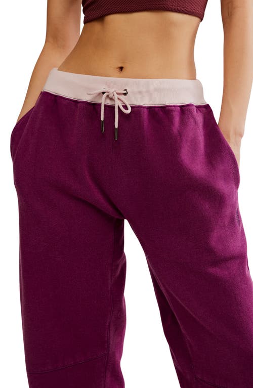 Free People You Wish Tie Waist Sweatpants In Purple