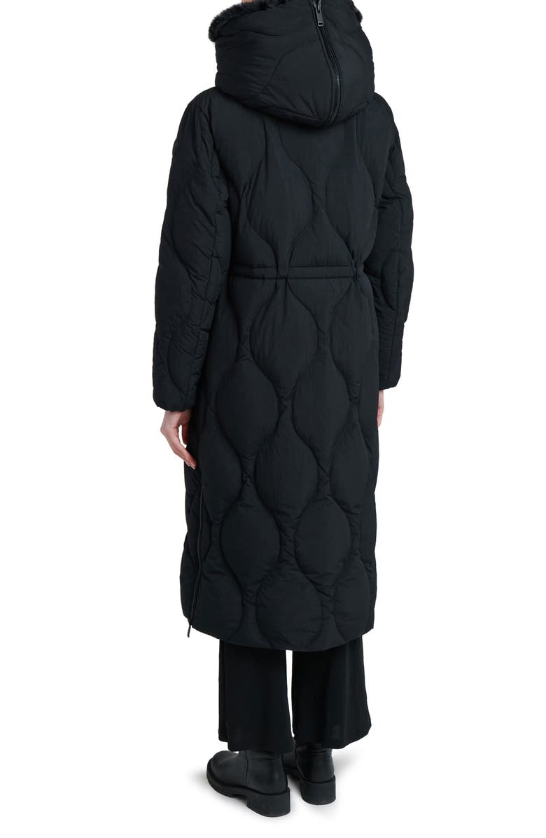 The Recycled Planet Company Kir Quilted Down Puffer Jacket with Faux Fur Trim, Alternate, color, 