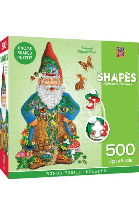 Garden Gnome 500 Piece Shaped Puzzle
