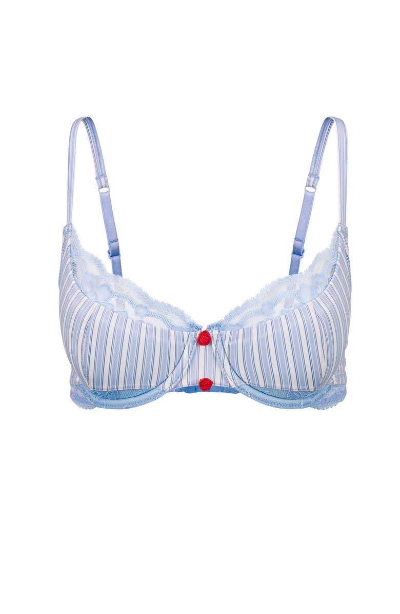 Adore Me Gretl Contour Demi Bra, Alternate, color, Stripe Blue