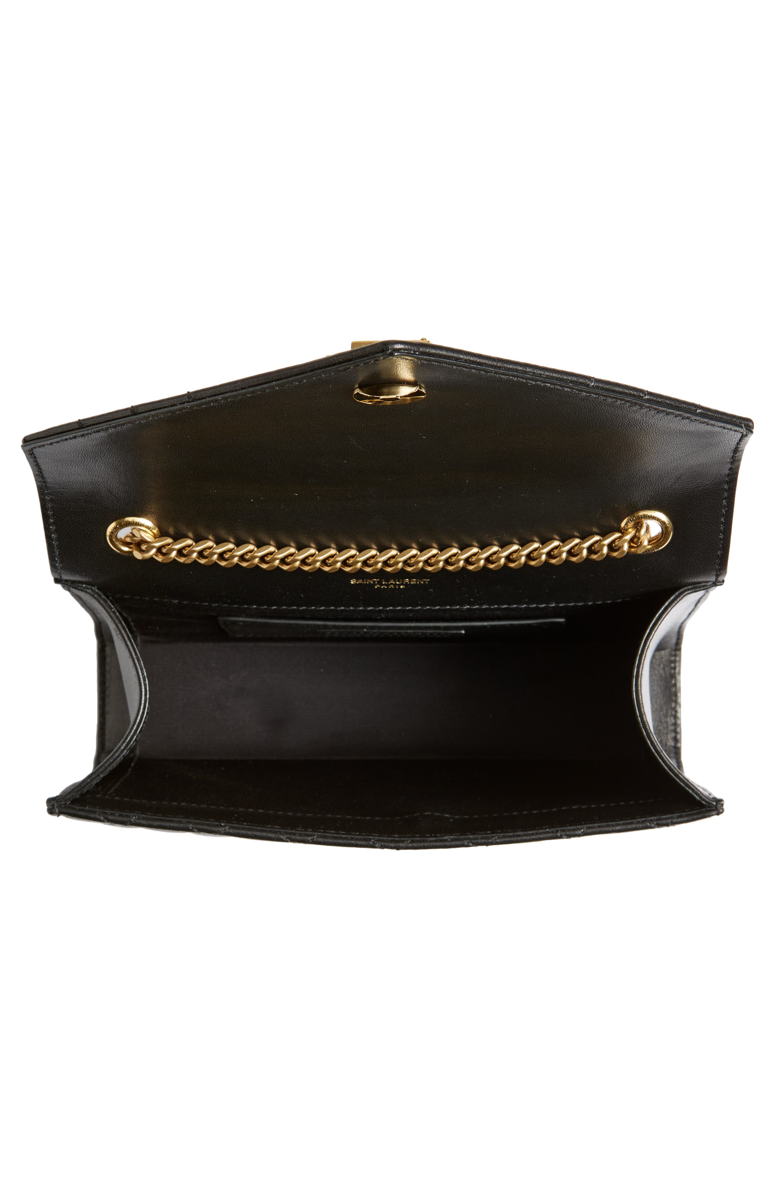 Saint Laurent Small Envelope Chain Strap Leather Shoulder Bag, Alternate, color, 