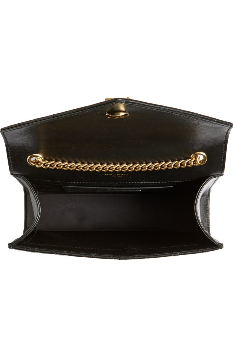 Saint Laurent Small Envelope Chain Strap Leather Shoulder Bag, Alternate, color,
