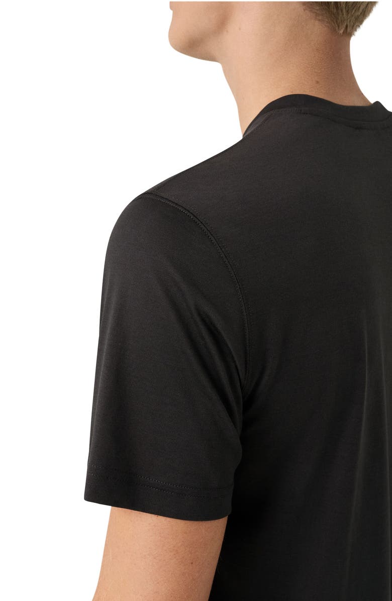 Eton Silk & Cotton T-Shirt, Alternate, color, Dark Grey