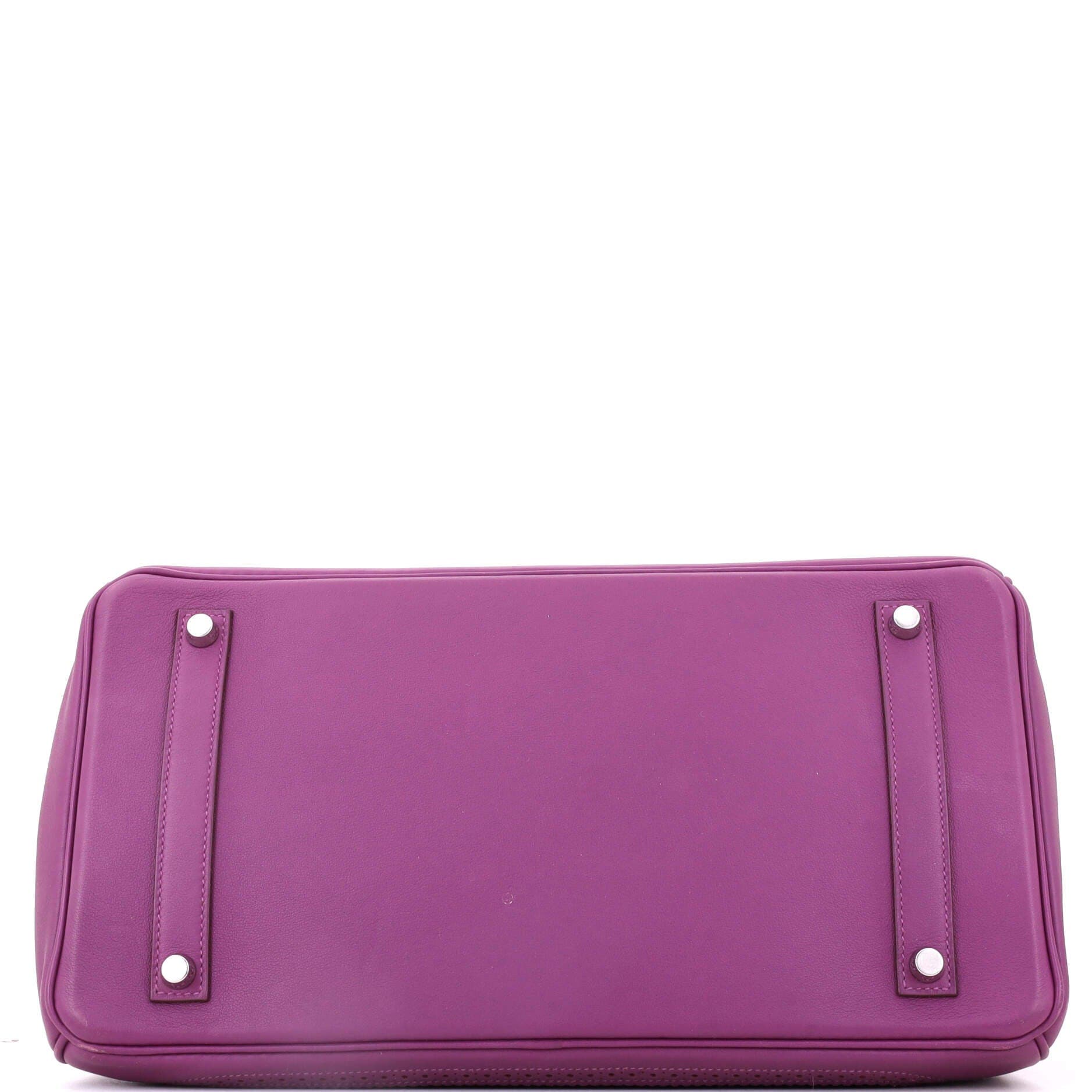 Birkin Ghillies Bag Purple Togo and Swift with Palladium Hardware 35, Alternate, color, Red