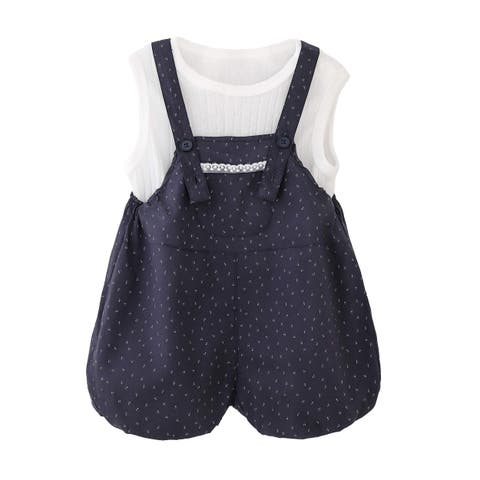 Dotted Overall Set