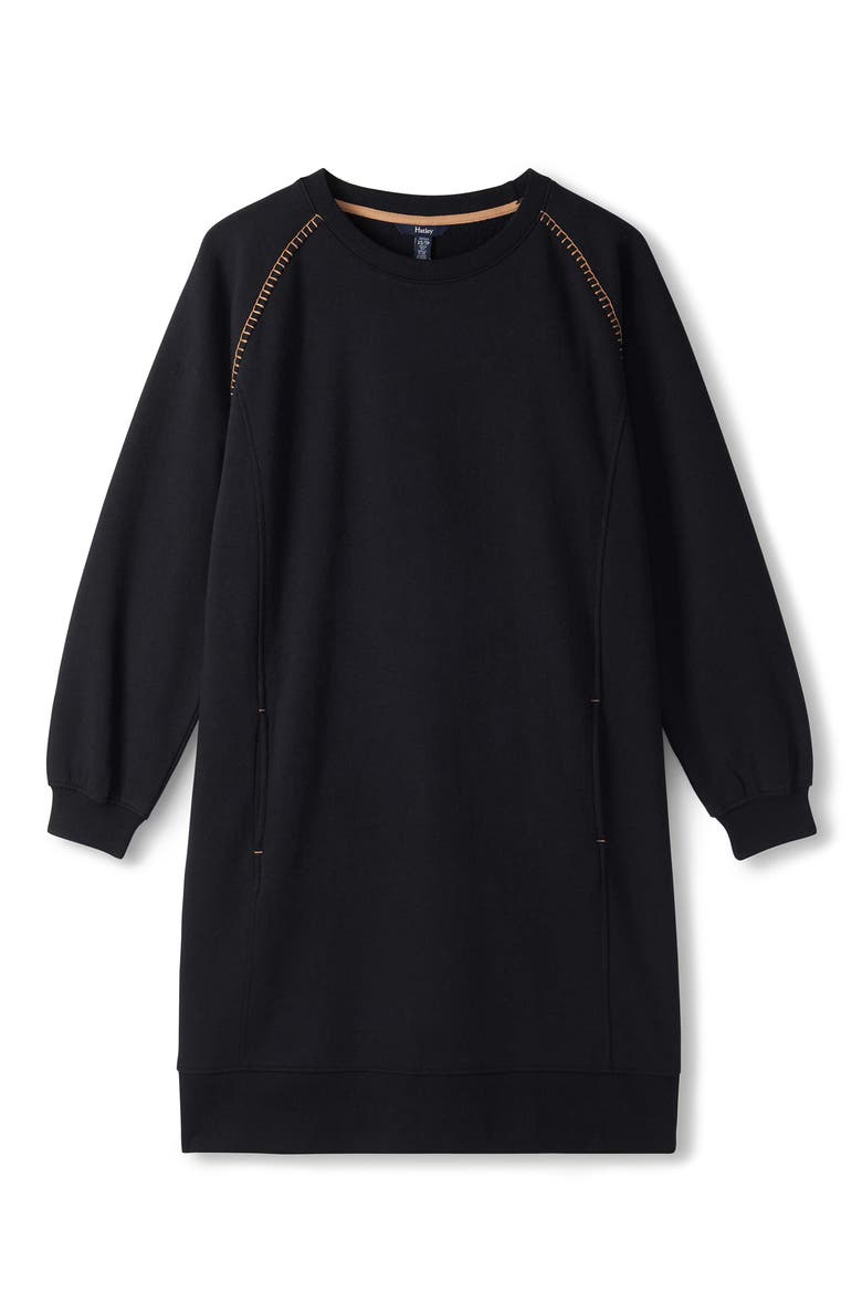 Everyday Cotton Sweatshirt Dress, Alternate, color, CAVIAR
