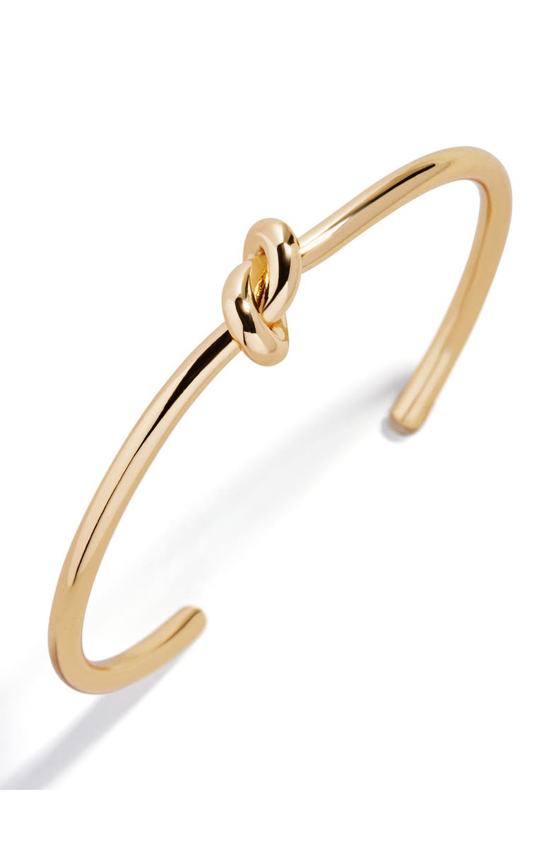 BaubleBar Knotted Cuff Bracelet, Main, color, Gold