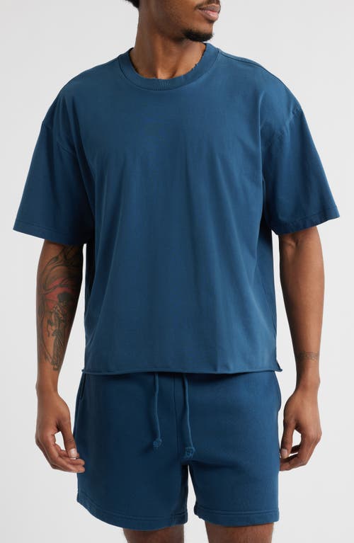Elwood Core Oversize Organic Cotton Jersey T-shirt In Blue
