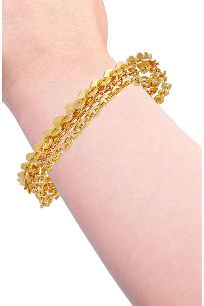 Mixed Chain Toggle Bracelet, Alternate, color, GOLD TONE