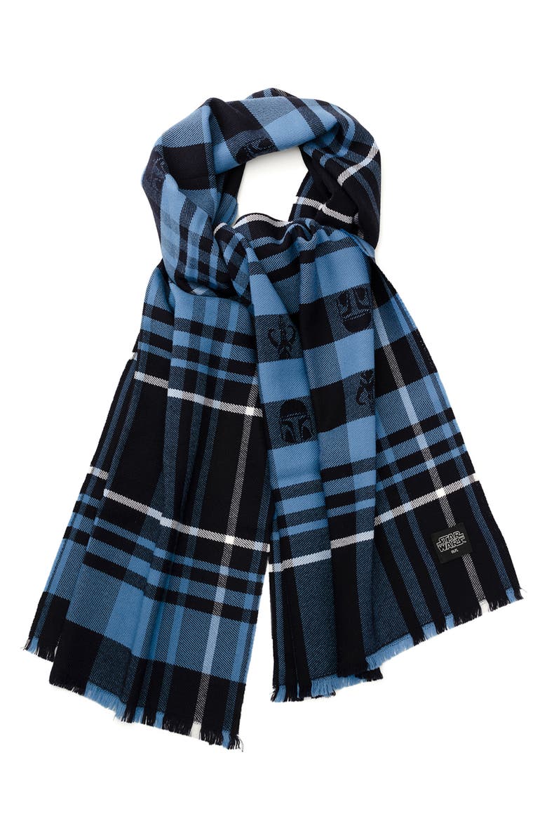 Cufflinks, Inc. Mandalorian Tartan Merino Wool Scarf, Main, color, Blue