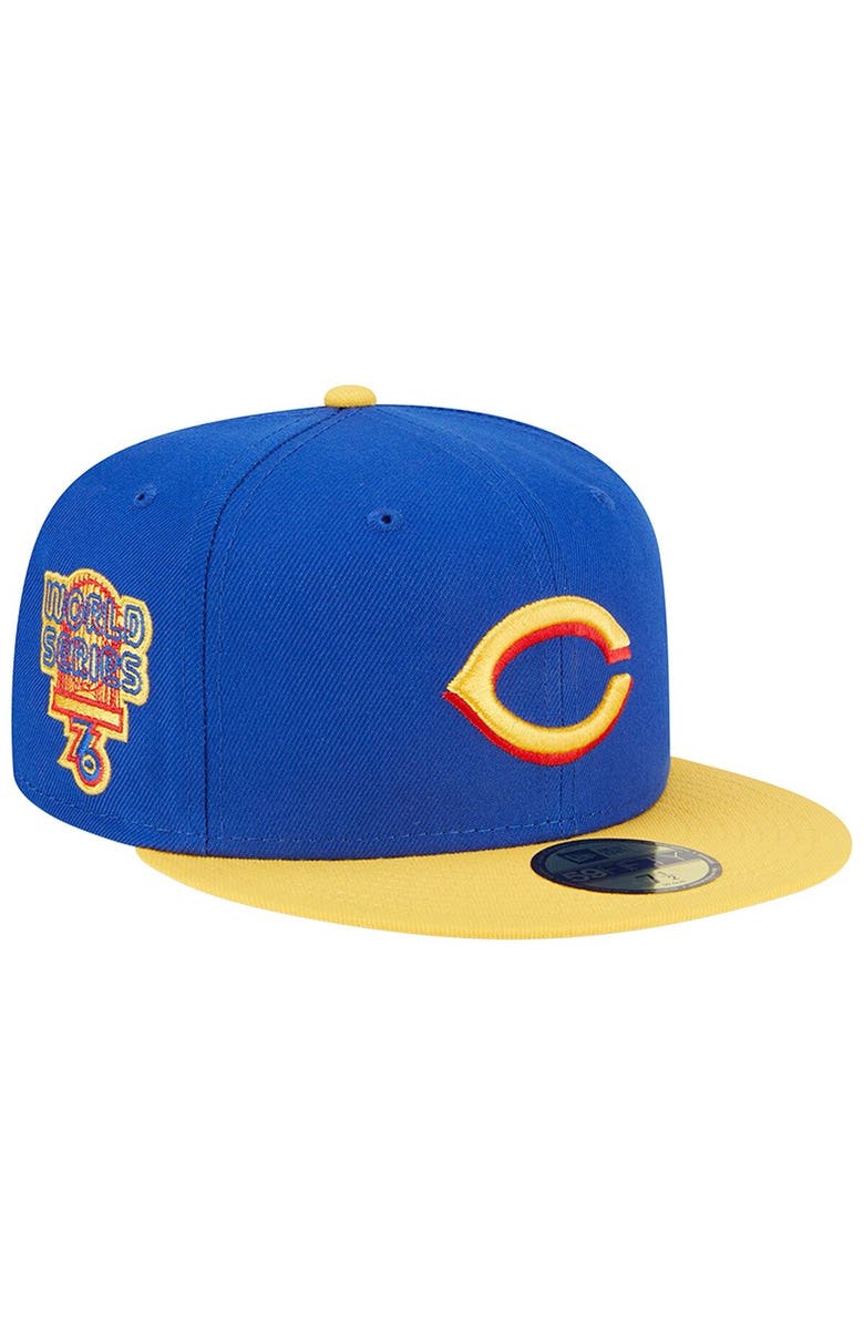 New Era Men's New Era  Royal/Yellow Cincinnati Reds Empire 59FIFTY Fitted Hat, Main, color, 