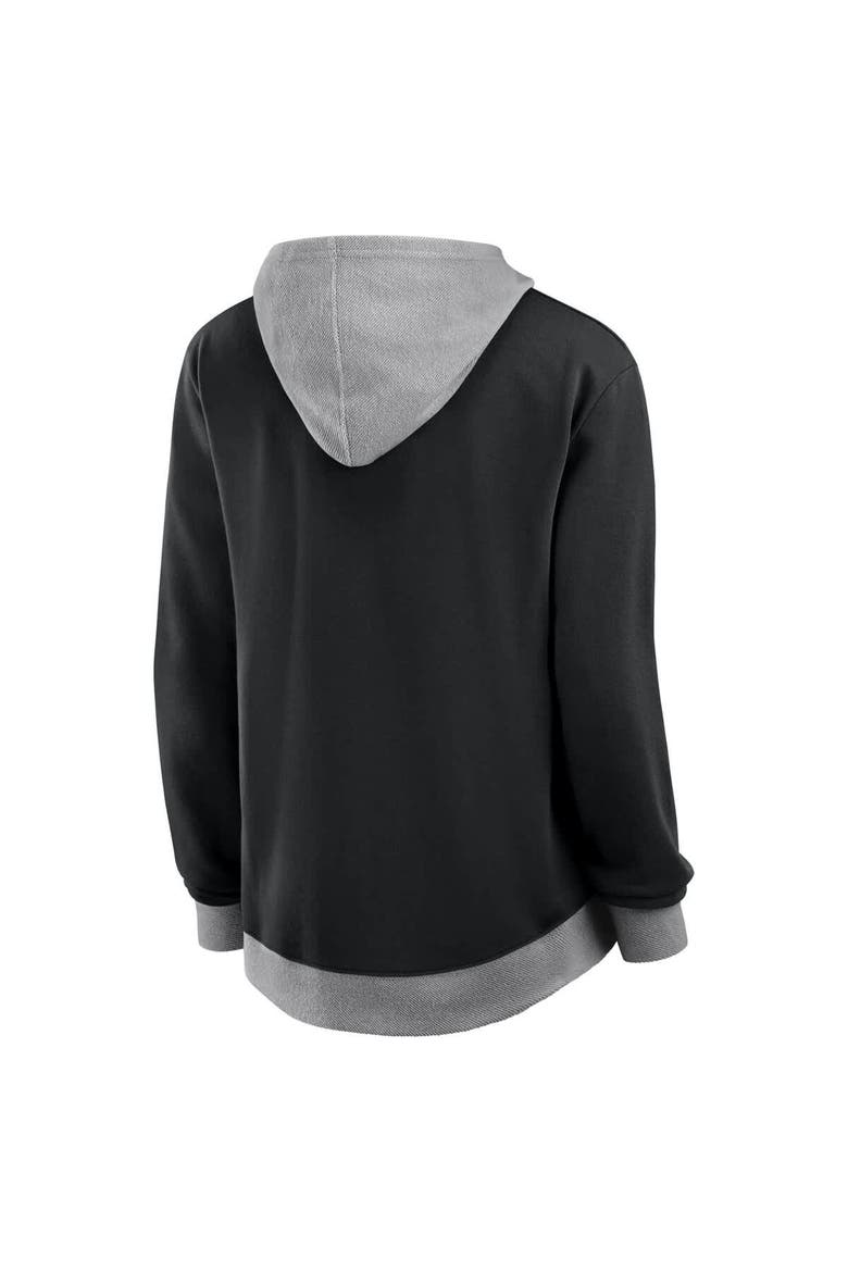 Women's Logo Athletic Black Cincinnati Bengals Hit It French Terry Full-Zip Hoodie, Alternate, color, Black