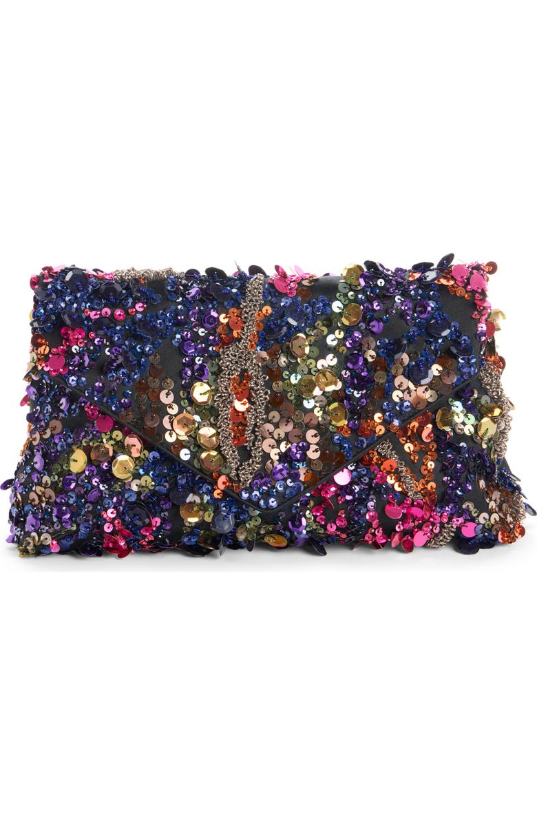 Dries Van Noten Sequin Embellished Clutch, Main, color,