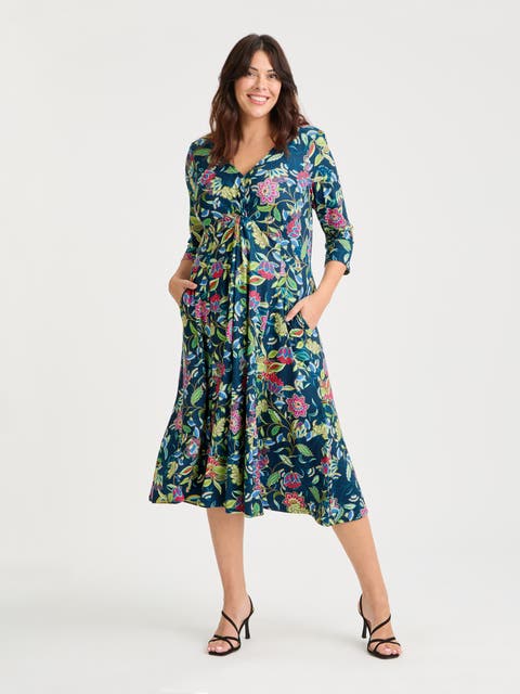 Claudia Peach Touch Knot Front Dress