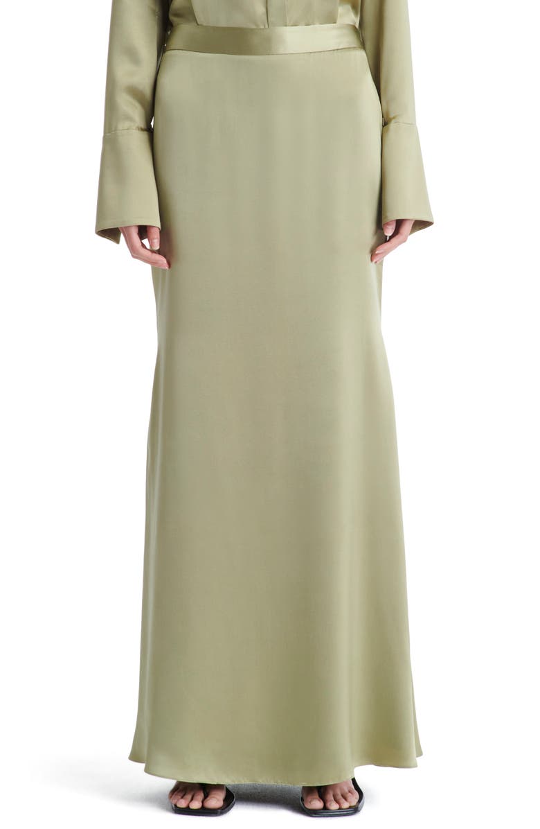 TWP At Last Silk Maxi Skirt, Main, color, Sage