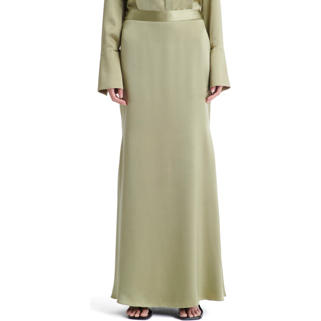 TWP At Last Silk Maxi Skirt in Sage