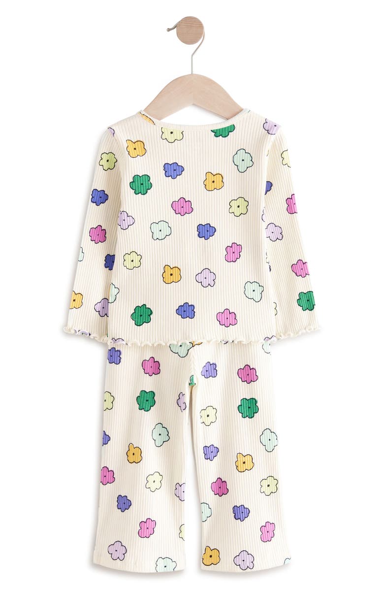 NEXT Kids' Floral Print Rib T-Shirt, Alternate, color, 