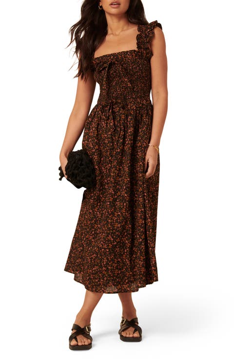 Christina Floral Organic Cotton Midi Sundress