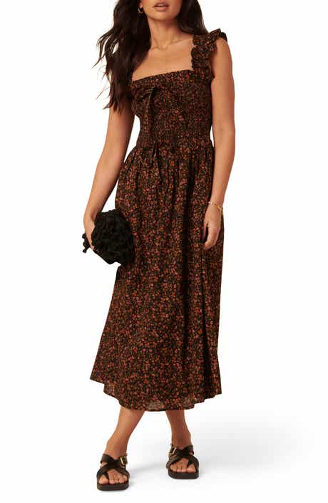 Nobody's Child Christina Floral Organic Cotton Midi Sundress