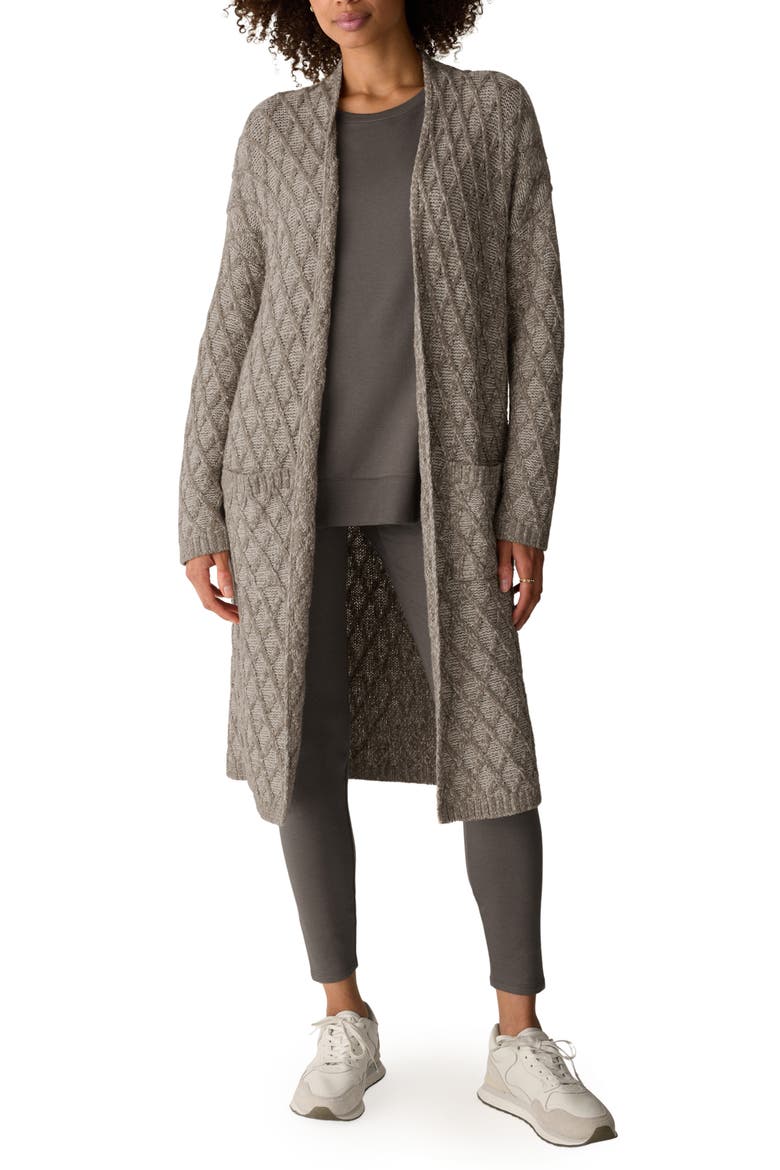 Organic Cotton Diamond Stitch Cardigan, Main, color, TWINE
