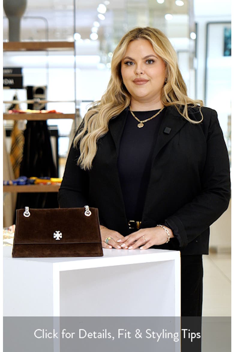 Kira Turnlock Suede Convertible Shoulder Bag video