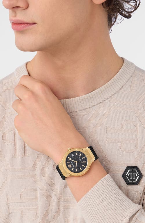 Philipp Plein Plein Underdog Silicone Watch In Ip Yellow Gold