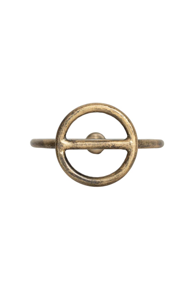 Brass Round Sculpture Taper Candle Holder Metal, Alternate, color, Gold