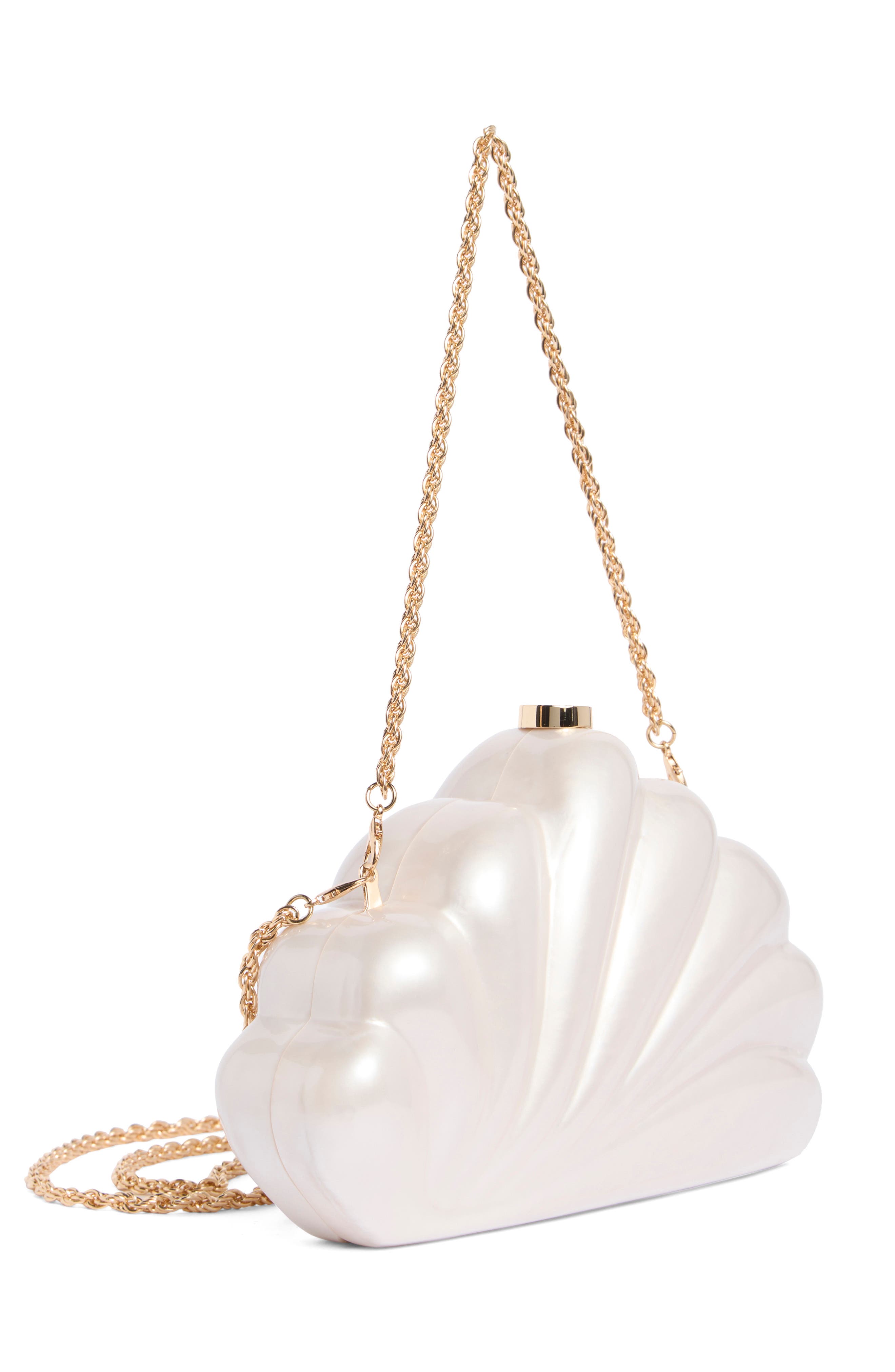 Millie Acrylic Clutch, Alternate, color, CREAM PEARL