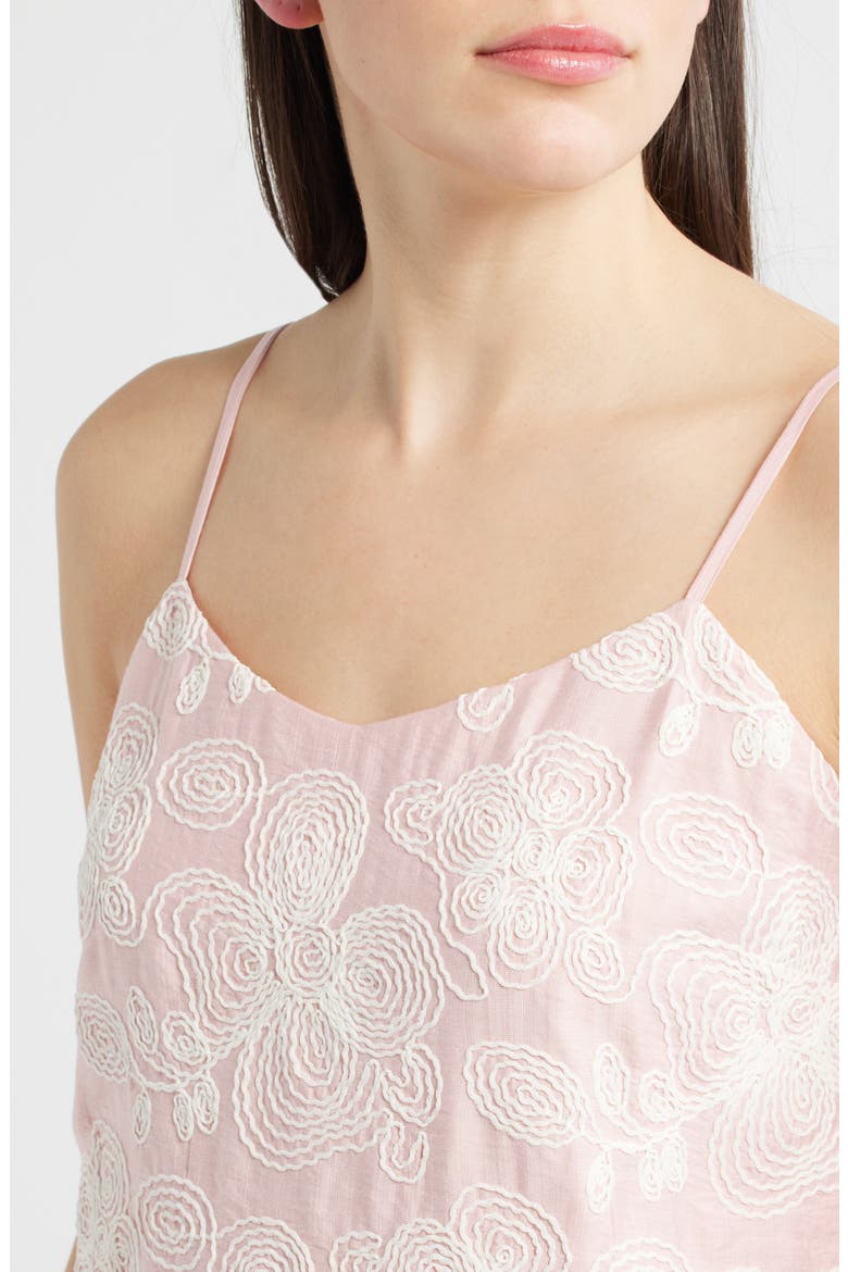 Floral Embroidered Camisole, Alternate, color, ROSE WATER/WHITE DOVE