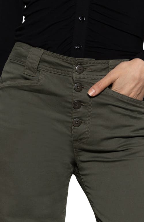 Sanctuary Luna High Waist Stretch Cotton Pants In Kalamata