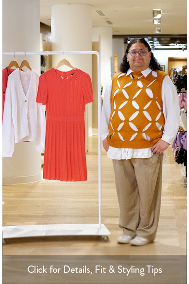 Fit & Flare Pointelle Stitch Dress video