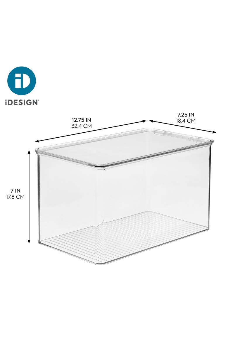 iDesign Stackable Clear Plastic Shoe Boxes with Lids, Storage Shoe Container for Closet, 2-Pack, Alternate, color, Clear