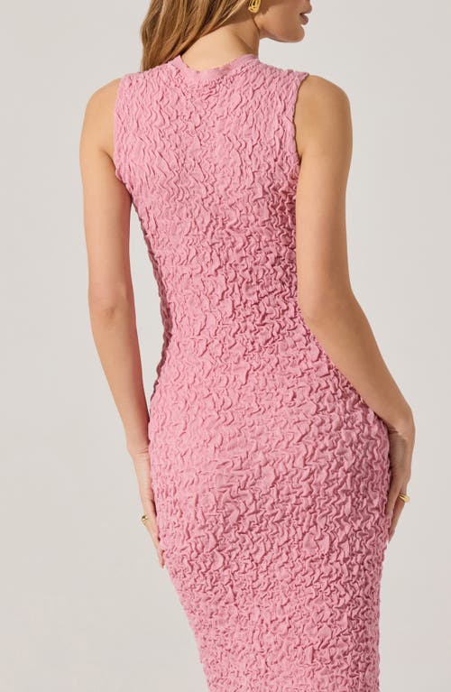 Astr The Label Scrunch Body-con Dress In Peony Pink