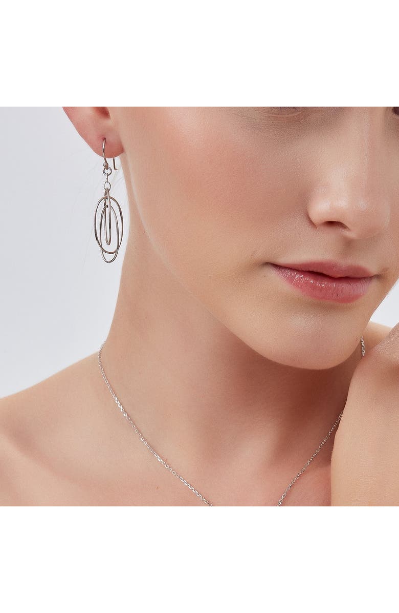 Spero London Nested Loop 3D Drop Earring in Sterling Silver, Alternate, color, Silver