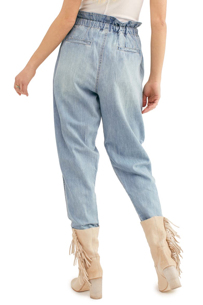 Margate Pleated Denim Pants, Alternate, color, SEASIDE BLUE