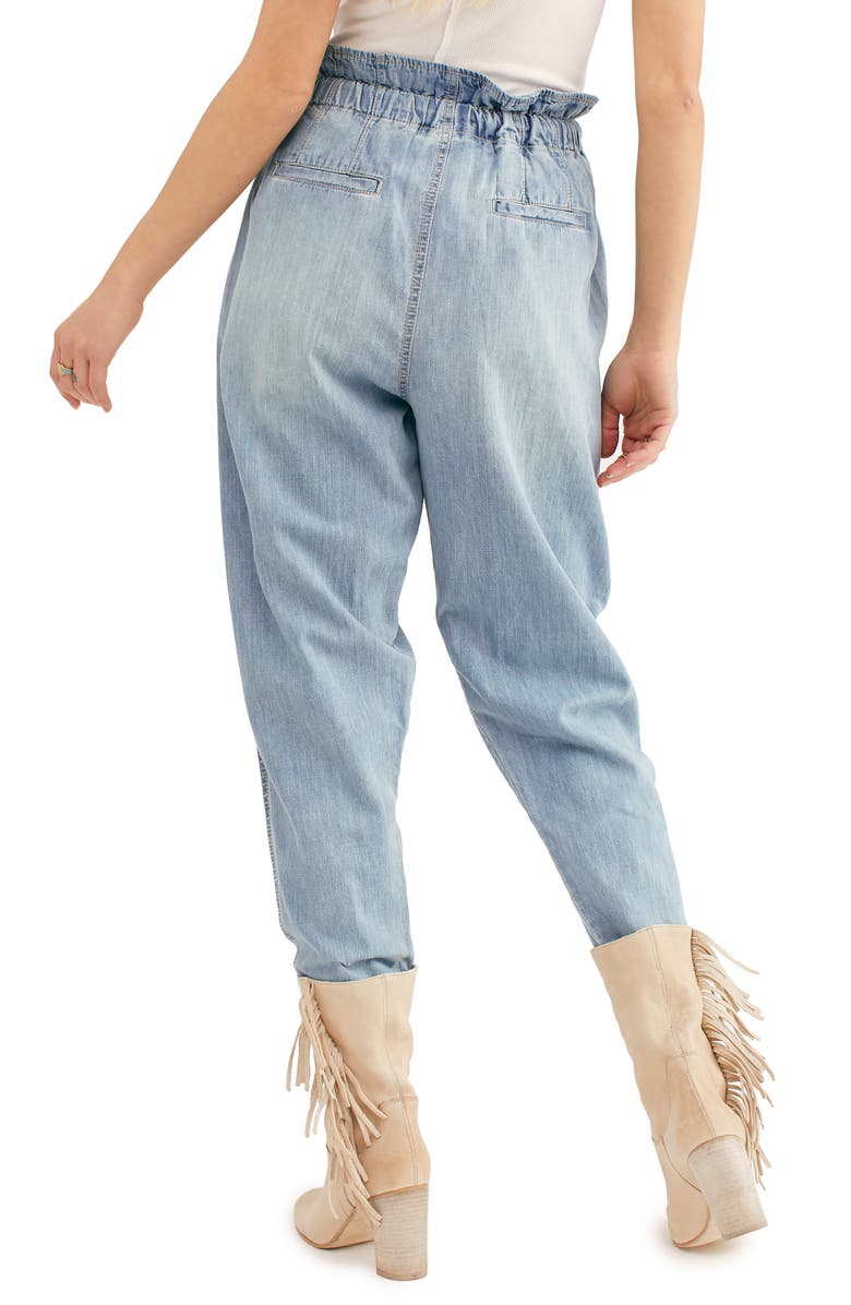 Free People Margate Pleated Denim Pants, Alternate, color,