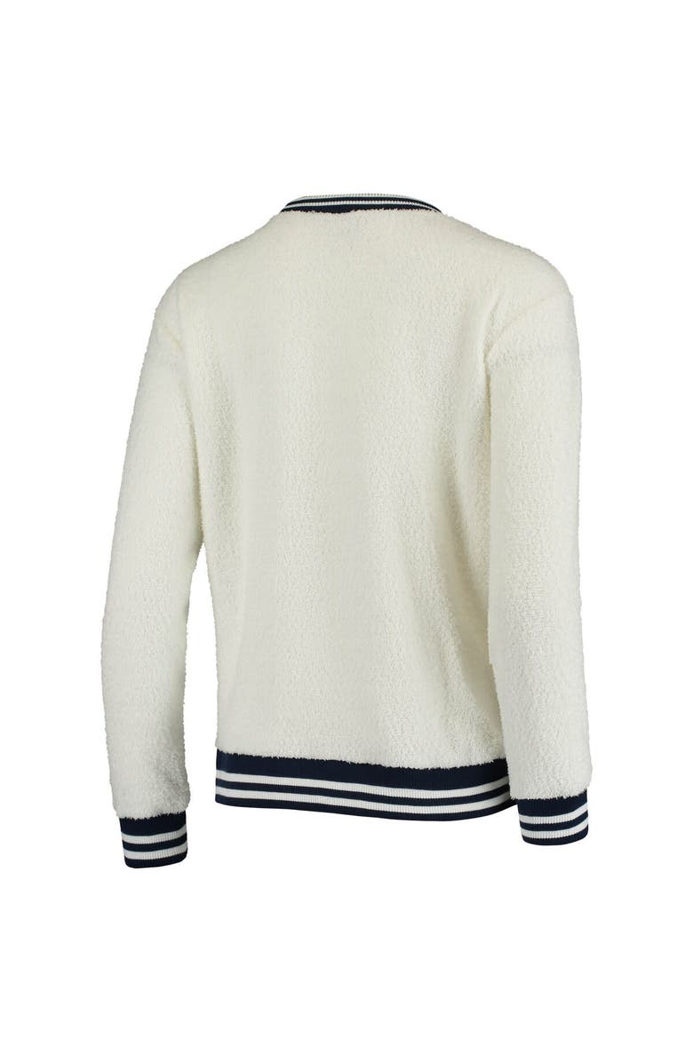 CONCEPTS SPORT Women's Concepts Sport Cream/Navy Seattle Seahawks Granite Knit Pullover Sweatshirt, Alternate, color, 