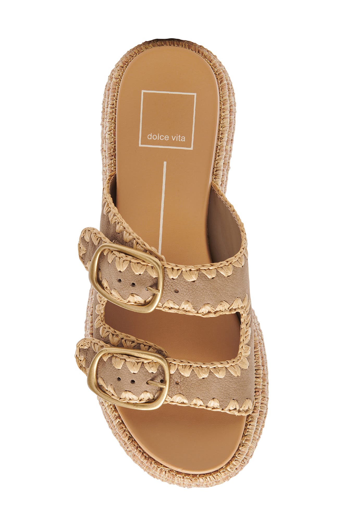 Wanika Espadrille Platform Slide Sandal, Alternate, color, ALMOND NUBUCK