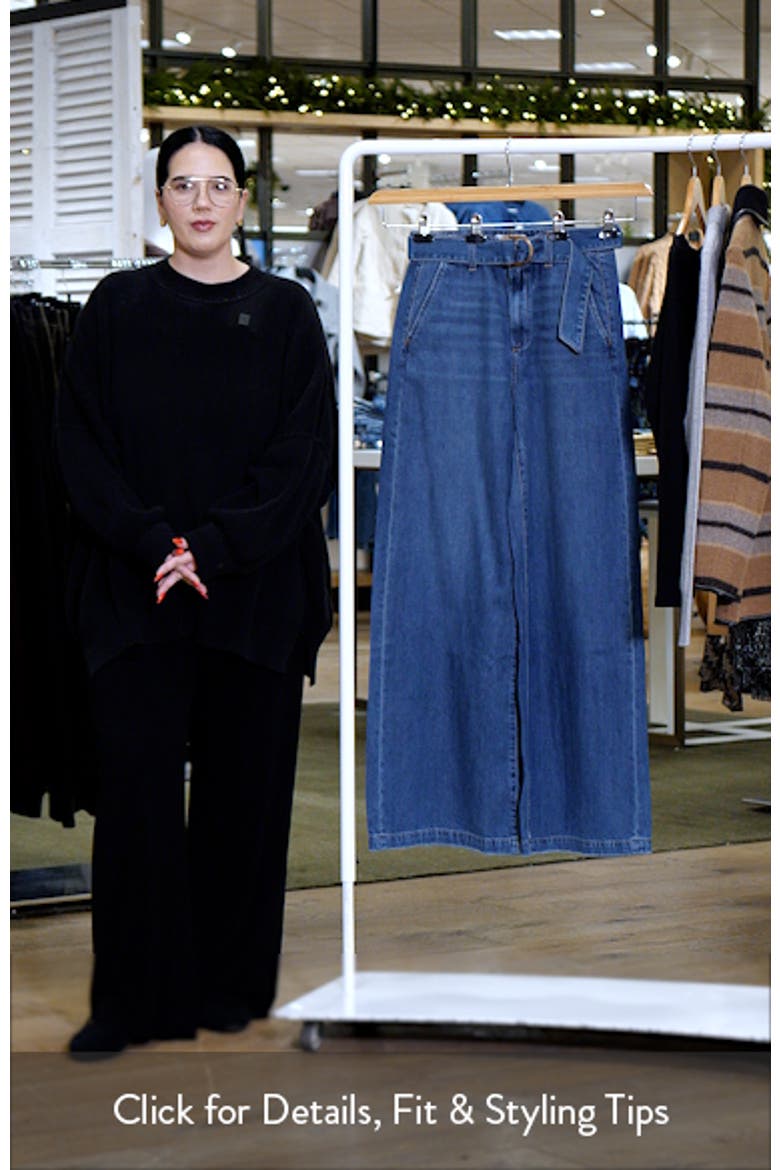 Cameron High Waist Wide Leg Belted Jeans video