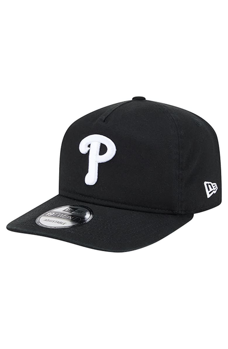 New Era Men's New Era  Black/White Philadelphia Phillies 19TWENTY Adjustable Hat, Main, color, Black