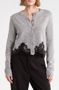 Ellen Tracy Lace Detail Cardigan