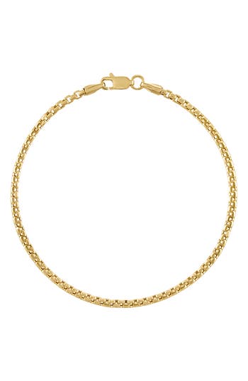Fuzion Creations Box Chain Bracelet In Yellow