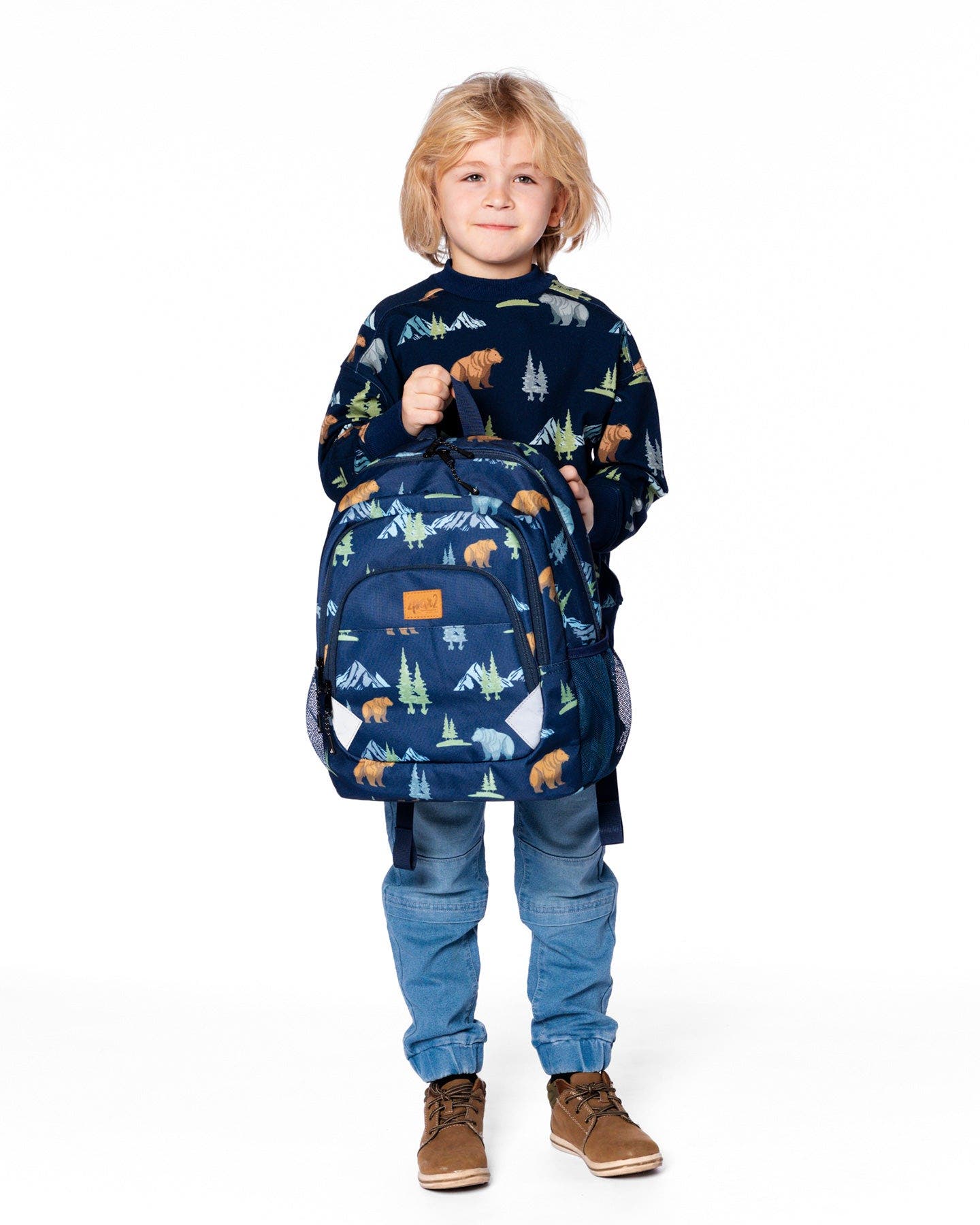 Deux par Deux Little Kids Backpack Animal, Main, color, Navy