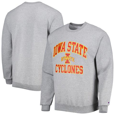 Men's Champion Heather Gray Iowa State Cyclones High Motor Pullover Sweatshirt