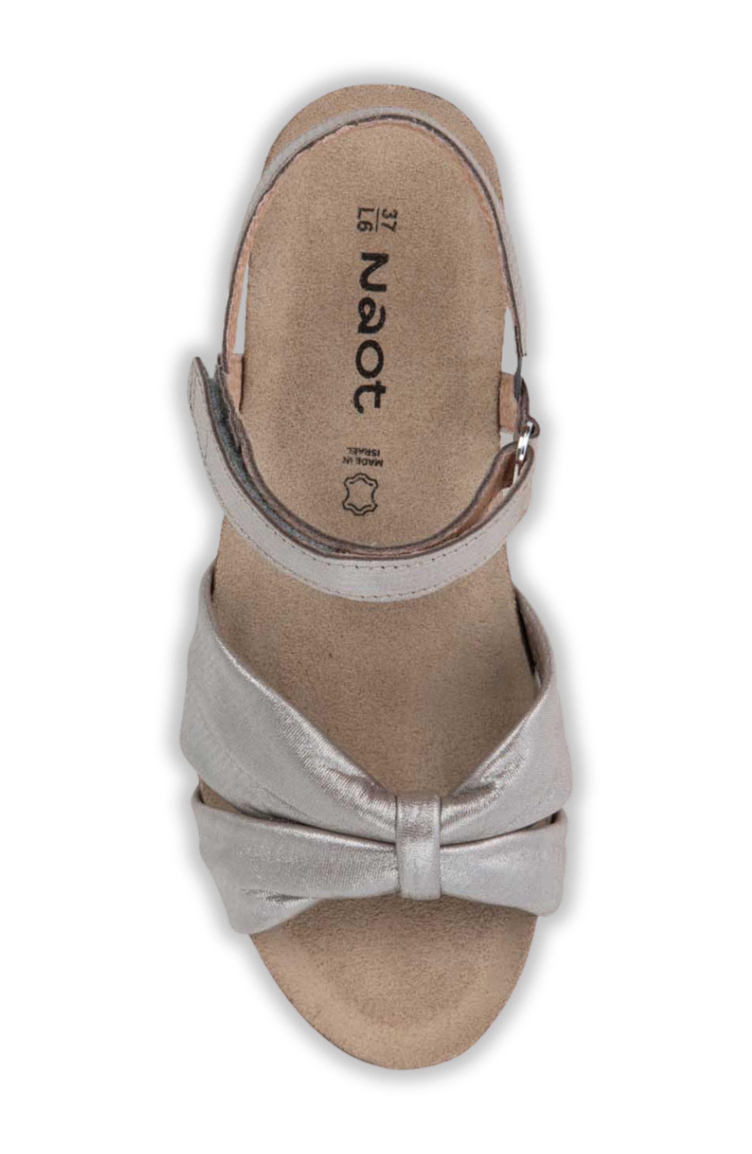 Madame Ankle Strap Platform Wedge Sandal, Alternate, color, SILVER THREADS