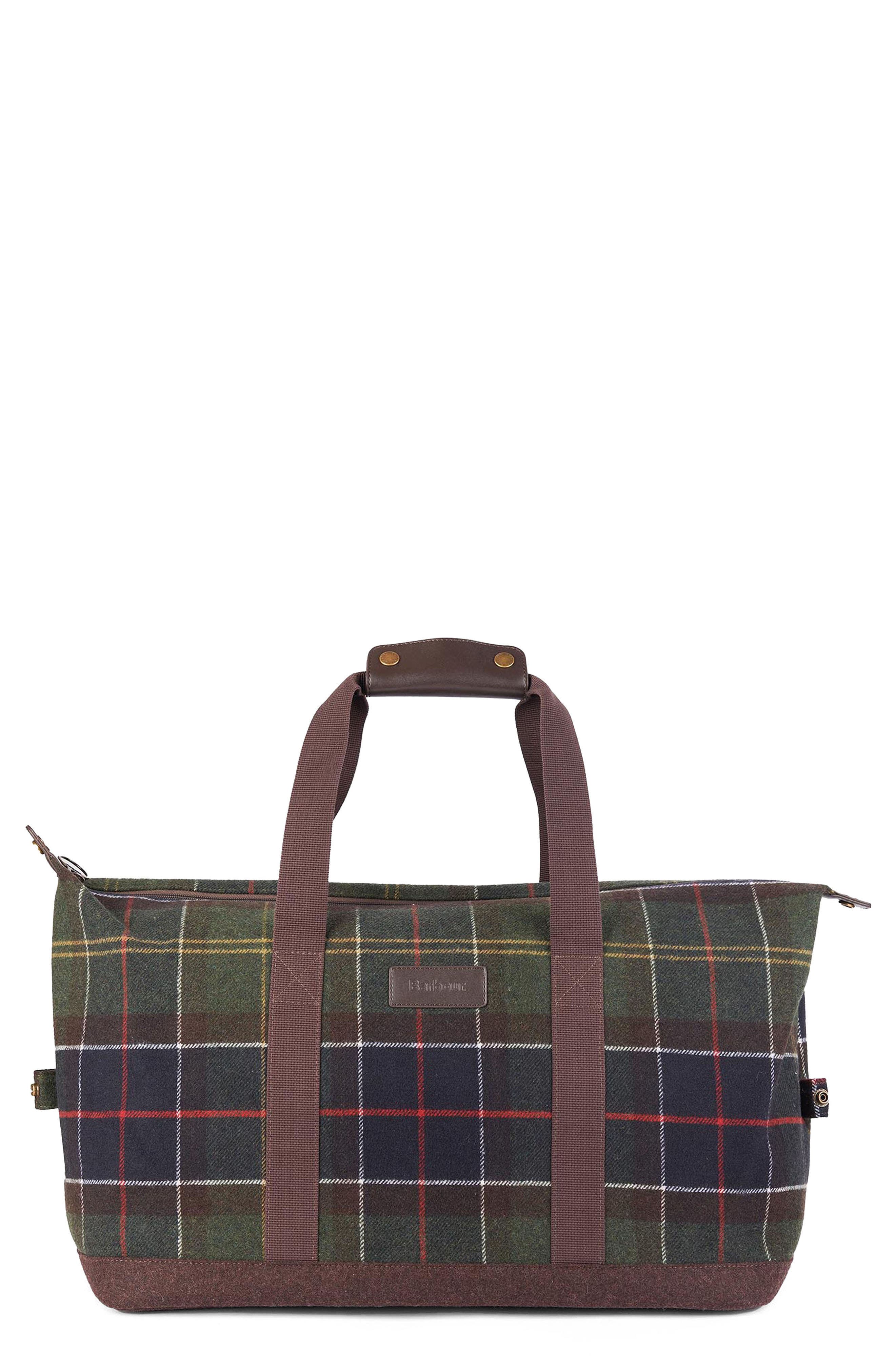 Barbour Tartan Holdall Bag, Main, color, 
