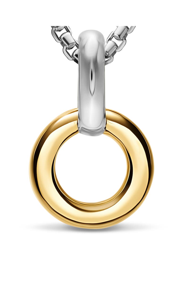 David Yurman Amulet Holder in Sterling Silver with 14K Yellow Gold, 20.3mm, Alternate, color, Silver