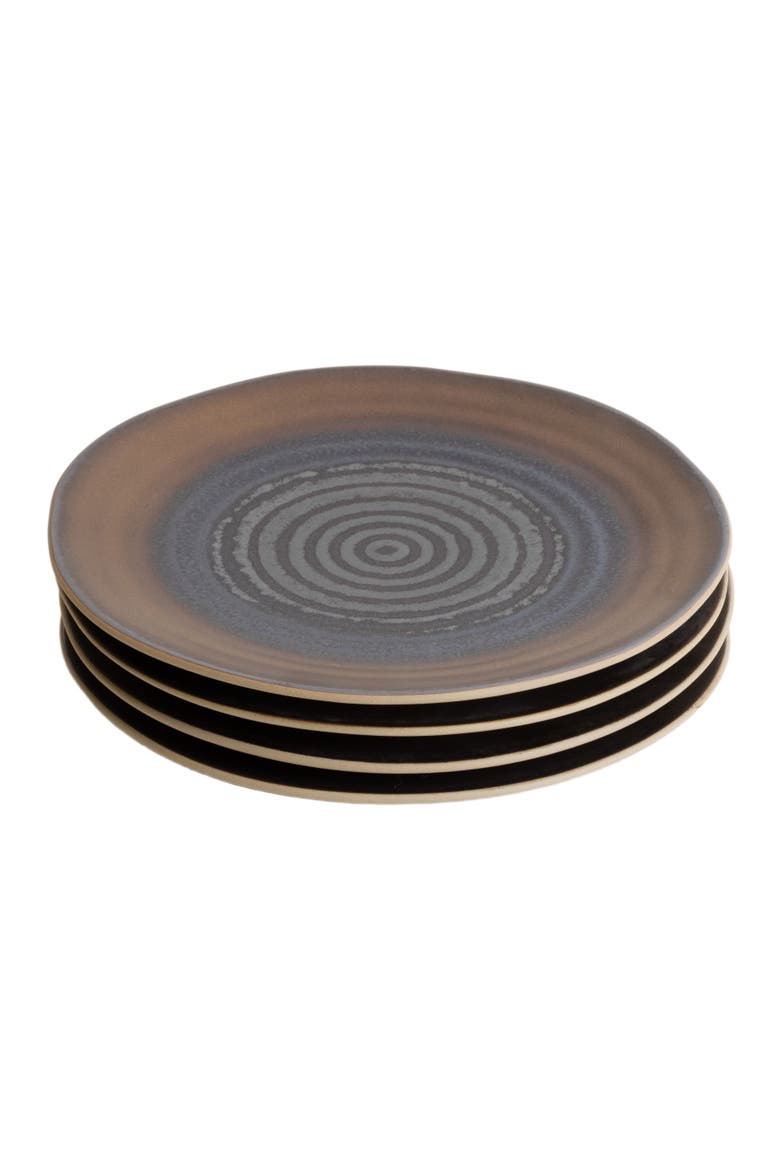 Akita Stoneware 4-Piece Salad Plate Set, Alternate, color, Copper