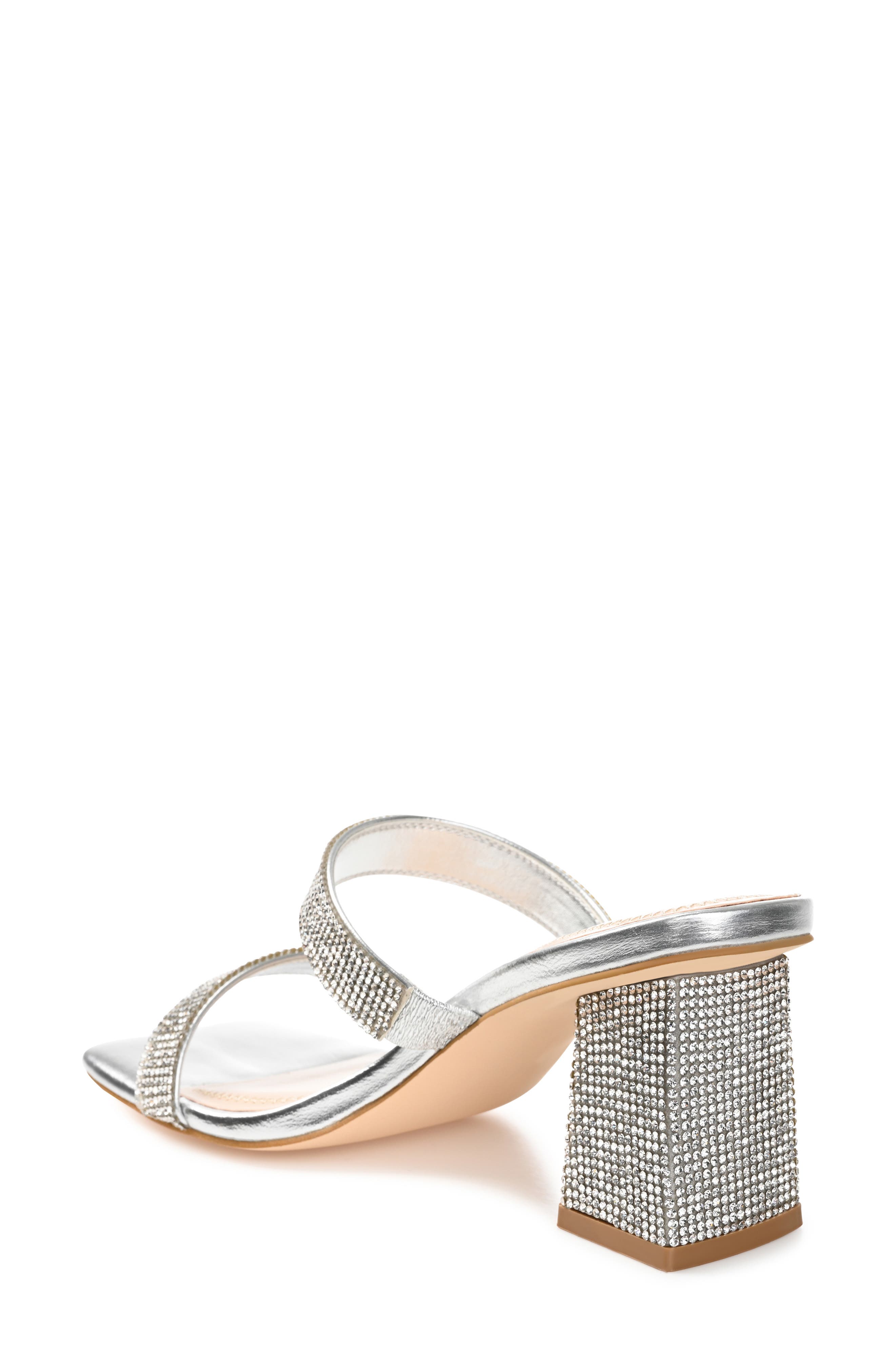 Journee Collection Shandee Heeled Sandal, Alternate, color, Silver