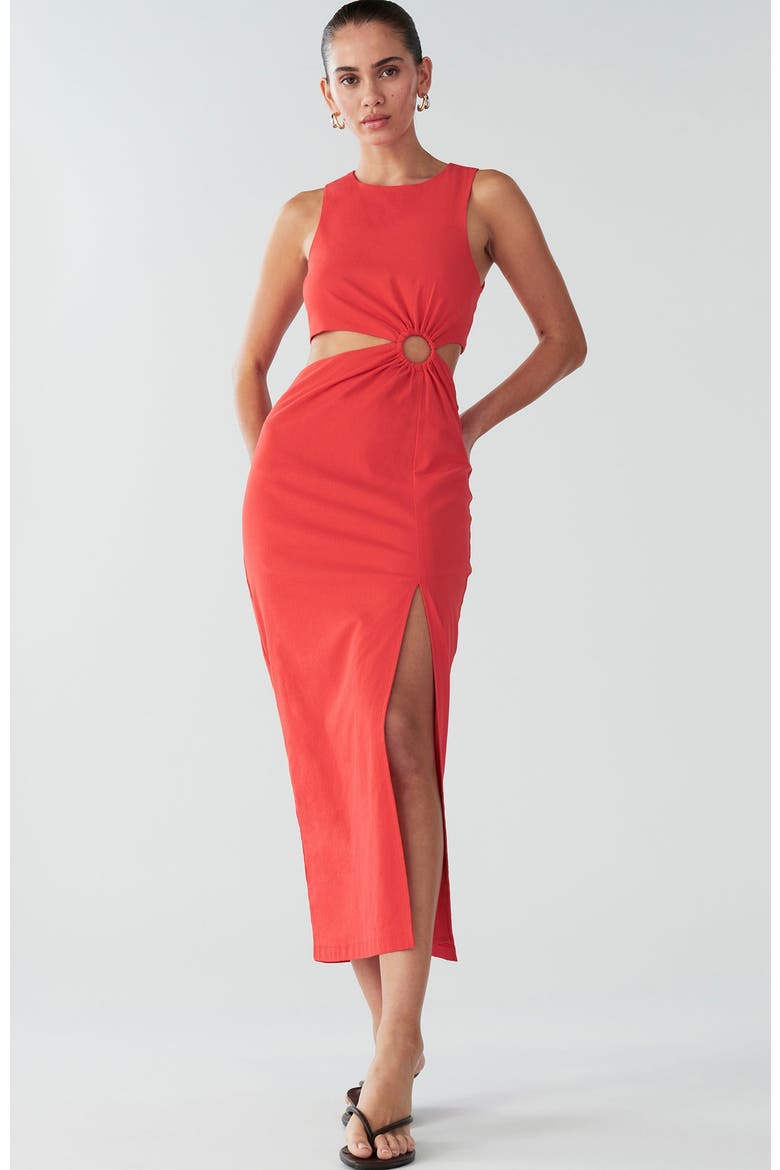 Marigot Dress, Alternate, color, Coral